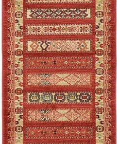 UL Tribal Pattern Rust Red Soft Area Rug All Area Rugs And Runners