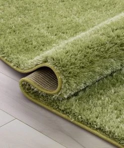 Well Woven Ciel Green Ultra-Soft Multi-Textured Shimmer Pile Area Rug