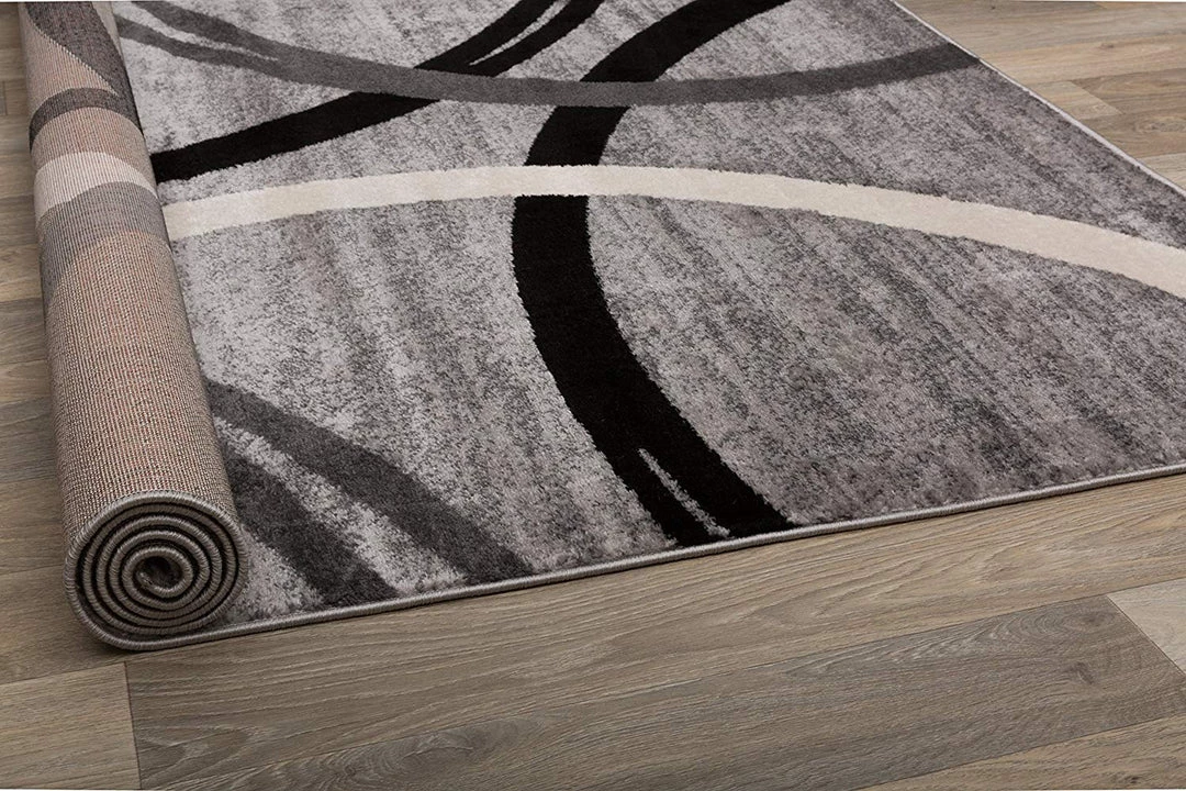 WRG All Area Rugs And Runners Contemporary Circles Pattern Gray Black Area Rugs 2 WRG All Area Rugs And Runners Contemporary Circles Pattern Gray Black Area Rugs
