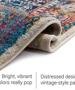 WW All Area Rugs And Runners Multi-color Vintage Medallion Area Rugs