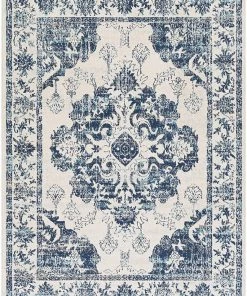 Artistic Delney Blue Soft Area Rug Navy