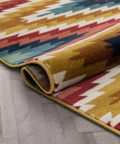 Well Woven Mia Blue Southwestern Medallion Mat Rug