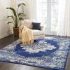 NOUR Navy Blue Distressed Persian Area Rugs All Area Rugs And Runners