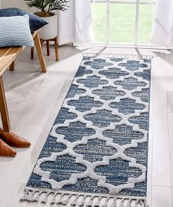 Well Woven Vera Navy Blue Grey | Moroccan Lattice High-Lo Textured | Area Rug 11 Well Woven Vera Navy Blue Grey | Moroccan Lattice High-Lo Textured | Area Rug