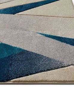 WW Modern Geometric Blue Ivory Comfy Hand Carved Area Rugs 13 WW Modern Geometric Blue Ivory Comfy Hand Carved Area Rugs