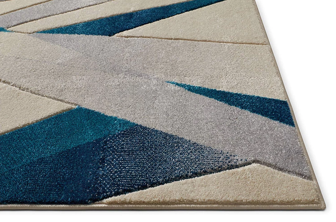 WW Modern Geometric Blue Ivory Comfy Hand Carved Area Rugs 5 WW Modern Geometric Blue Ivory Comfy Hand Carved Area Rugs