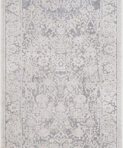 Beige / Cream All Area Rugs And Runners Reflection Collection Vintage Distressed Soft Area Rug Light Grey / Cream