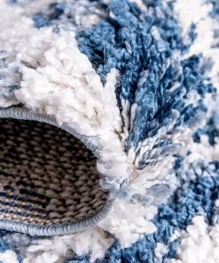 UL Lattice Tassel Blue Ivory Beige Plush Shag Area Rugs All Area Rugs And Runners