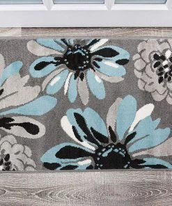 WRG All Area Rugs And Runners Floral Gray Black Blue Area Rug 19 WRG All Area Rugs And Runners Floral Gray Black Blue Area Rug