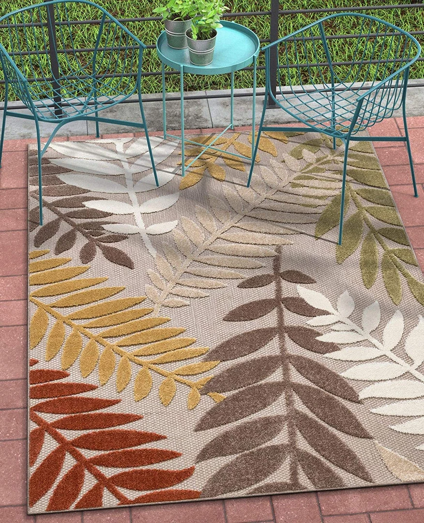 Dorado Mariah Modern Beige Floral High Traffic Stain Resistant Indoor Outdoor Area Rug 1 Dorado Mariah Modern Beige Floral High Traffic Stain Resistant Indoor Outdoor Area Rug