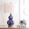 JONATHAN Lamps Lee 27" Ceramic Chinoiserie LED Table Lamp Blue/White