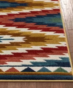 Well Woven Mia Blue Southwestern Medallion Mat Rug