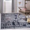 Safavieh All Area Rugs And Runners Adirondack Collection ADR202N Modern Boho Distressed Non-Shedding Stain Resistant Living Room Bedroom Area Rug Square, Navy / Light Grey
