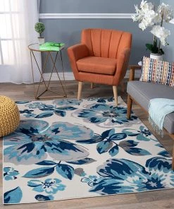 WRG Floral Turquoise Gray Area Rugs All Area Rugs And Runners