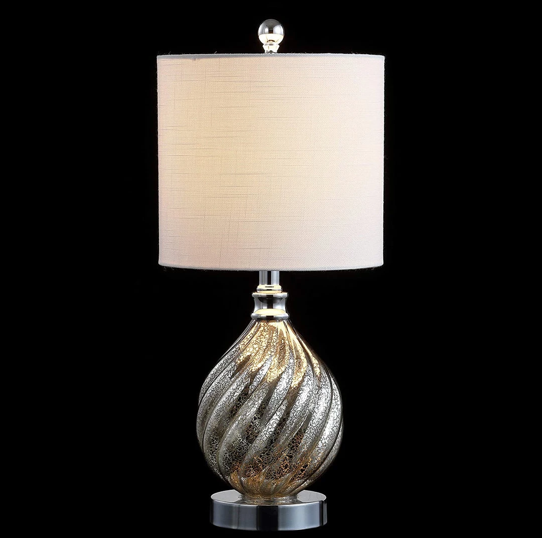 JONATHAN Lawrence 20.5" Glass/Metal LED Table Lamp Mercury Silver 3 JONATHAN Lawrence 20.5" Glass/Metal LED Table Lamp Mercury Silver