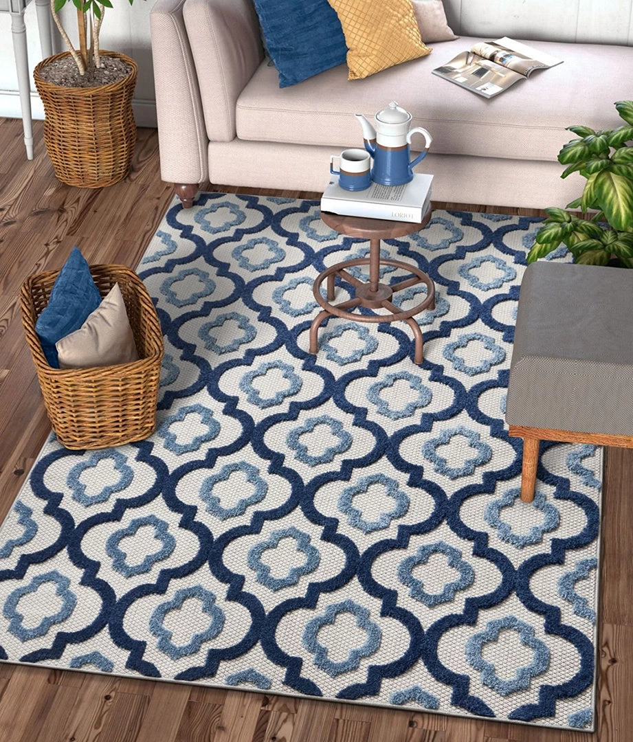 WRG All Area Rugs And Runners Trellis Blue Gray High Traffic Stain Resistant Indoor Outdoor Area Rug 2 WRG All Area Rugs And Runners Trellis Blue Gray High Traffic Stain Resistant Indoor Outdoor Area Rug