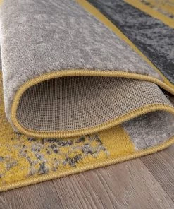 WRG All Area Rugs And Runners Boxes Pattern Mustard Yellow Gray Area Rug