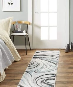 FAS Abstract Gray Turquoise Blue Soft Area Rugs All Area Rugs And Runners