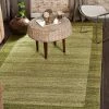 FAS Contemporary Bordered Soft Light Green Area Rug