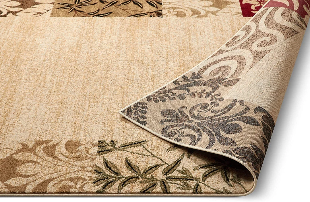 Well Woven Barclay Vane Willow Damask Beige Modern Area Rug 4 Well Woven Barclay Vane Willow Damask Beige Modern Area Rug