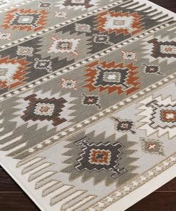 Artistic Norie Soft Area Rug Gray / Terracotta