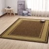 OPVM Brown Bordered Design Area Rug - Non-Slip/ No Skid All Area Rugs And Runners