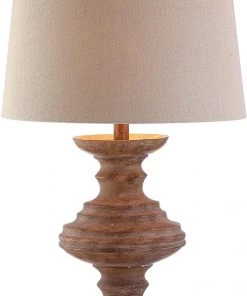 JONATHAN Scarlett 26.5" Resin LED Table Lamp Brown Lamps