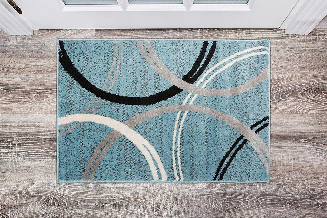 WRG All Area Rugs And Runners Contemporary Circles Pattern Light Blue Gray Soft Area Rugs 2 WRG All Area Rugs And Runners Contemporary Circles Pattern Light Blue Gray Soft Area Rugs