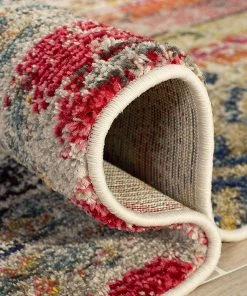 FAS Distressed Light Grey Multi-color Soft Area Rug