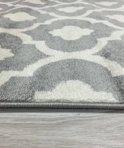 WRG Trellis Gray/Grey Indoor Area Rug