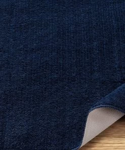 Modern Rugs And Decor Softy Solid Non-Slip Kitchen/Bath Rug Navy All Area Rugs And Runners