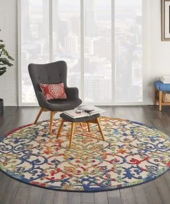Modern Rugs And Decor All Area Rugs And Runners Multicolor Easy-Care Indoor-Outdoor Rug