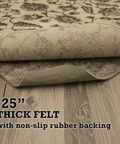 AEO All Area Rugs And Runners Dual Surface Felt And Latex Non Slip (non Skid) Rug Pad 1/4 Inch Thick