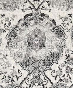FAS Floral Cream/ Silver Soft Area Rugs