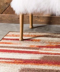 Warm Toned Beige Brown Multi-color Area Rugs