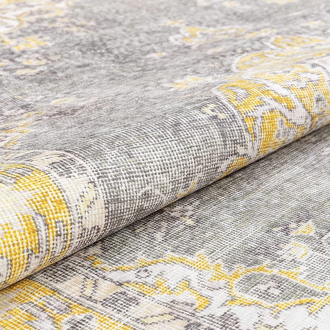 Well Woven Mareva Machine Washable Yellow Vintage Oriental Medallion Area Rug All Area Rugs And Runners 6 Well Woven Mareva Machine Washable Yellow Vintage Oriental Medallion Area Rug All Area Rugs And Runners