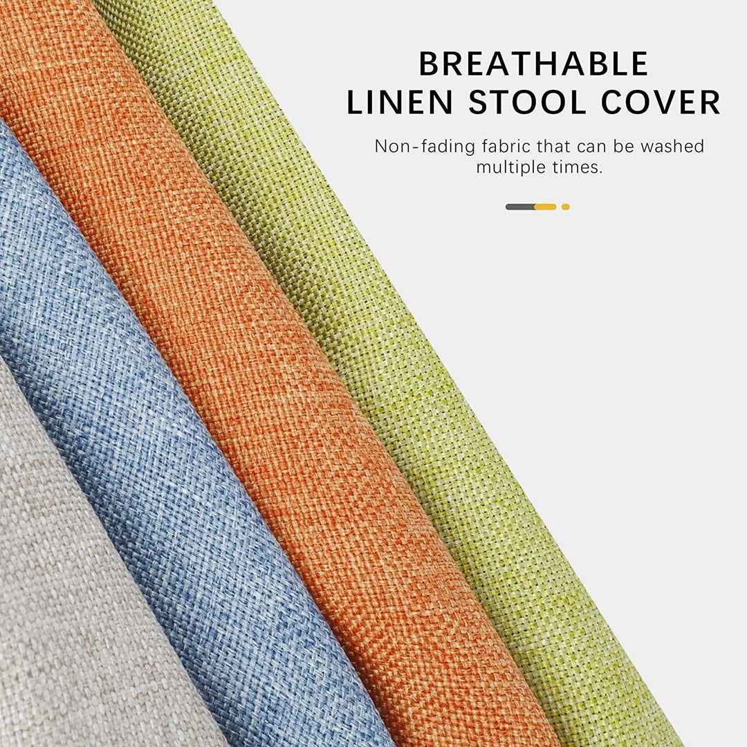 Modern Rugs And Decor Rug Pads/Grippers Round Ottoman Foot Rest Stool, Fabric Padded Seat With Non-Skid Wooden Legs And Removable Cover 7 Modern Rugs And Decor Rug Pads/Grippers Round Ottoman Foot Rest Stool, Fabric Padded Seat With Non-Skid Wooden Legs And Removable Cover