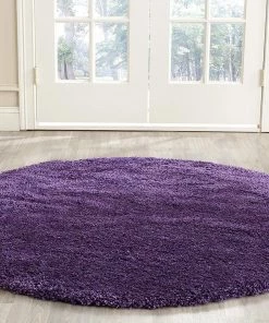 FAS Purple Soft Plush Shag Area Rug