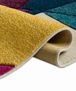 WW Modern Geometric Blue Purple Fuchsia Yellow Comfy Hand Carved Area Rugs 15 WW Modern Geometric Blue Purple Fuchsia Yellow Comfy Hand Carved Area Rugs