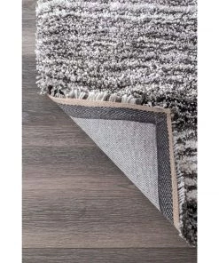 FAS Premium Handmade Striped Gray Plush Shag Area Rugs 13 FAS Premium Handmade Striped Gray Plush Shag Area Rugs