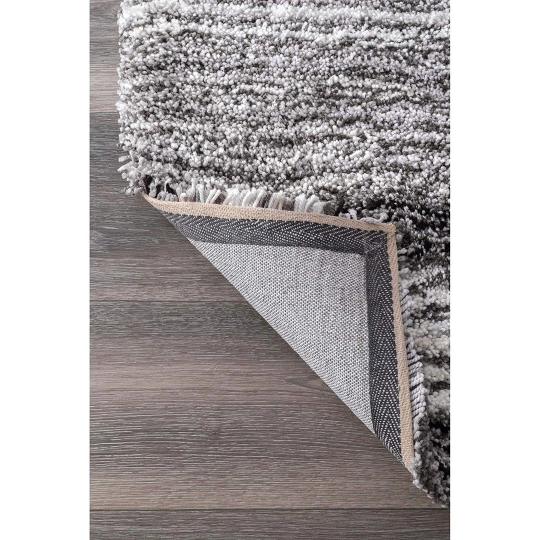 FAS Premium Handmade Striped Gray Plush Shag Area Rugs 7 FAS Premium Handmade Striped Gray Plush Shag Area Rugs