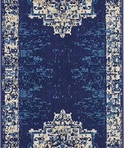 NOUR Navy Blue Distressed Persian Area Rugs All Area Rugs And Runners