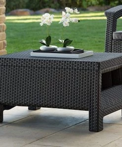 Modern Rugs And Decor All Weather Indoor Outdoor Chair Love Seat Sofa Patio Set With Cushion - 4 Piece Set Furniture