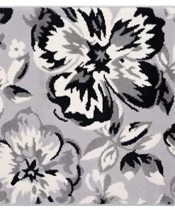 WRG All Area Rugs And Runners Gray/Grey Black White Floral Area Rugs 15 WRG All Area Rugs And Runners Gray/Grey Black White Floral Area Rugs