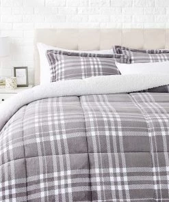 Amazon Basics Ultra-Soft Micromink Sherpa Comforter Bed Set Bedding