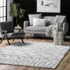 Modern Rugs And Decor Renata Moroccan Shag Runner Rug, Grey