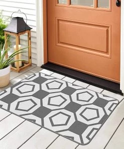 Modern Rugs And Decor Modern Geometric Grey Non-Slip Area Rug All Area Rugs And Runners