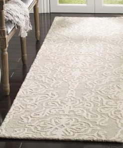 Safavieh Blossom Collection BLM112B Handmade Premium Wool Soft Area Rug Beige / Ivory