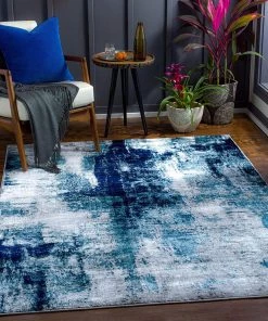 Artistic Weavers Houda Modern Abstract Area Rug, Black/Navy