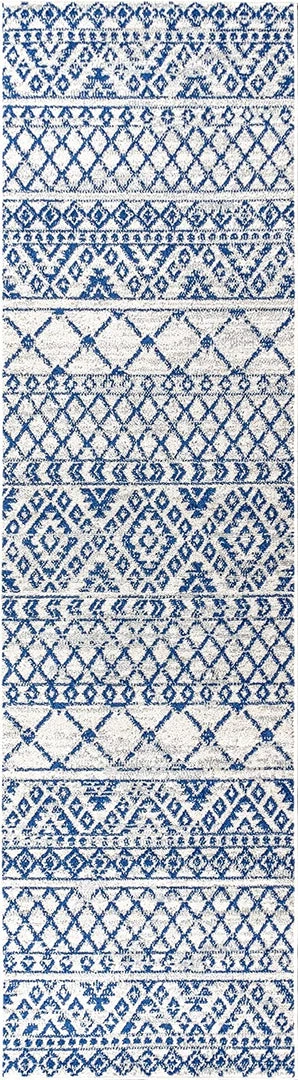 JONATHAN All Area Rugs And Runners Moroccan HYPE Boho Vintage Tribal Cream/Blue Soft Area Rug Cream/blue 8 JONATHAN All Area Rugs And Runners Moroccan HYPE Boho Vintage Tribal Cream/Blue Soft Area Rug Cream/blue